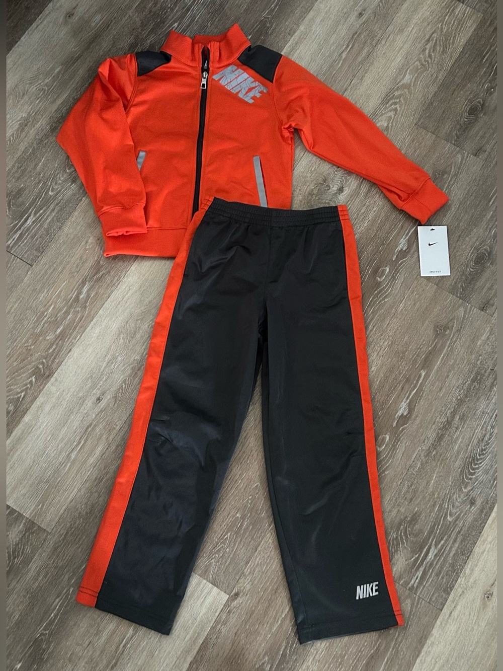 NEW Nike Orange and Black Youth Athletic Track Set